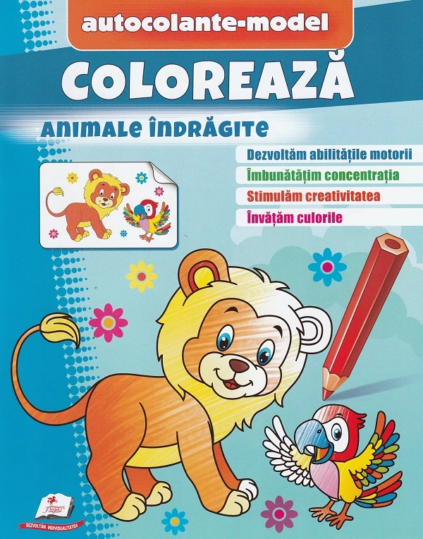 Coloreaza Animale indragite + Autocolante model